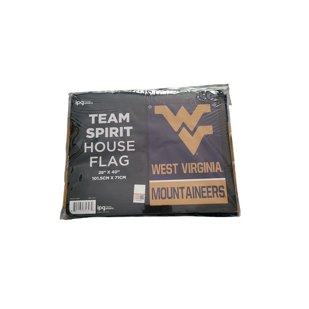IPG Team Sports West Virginia Mountaineer House Flag Unisex 28x40 Blue Gold Logo